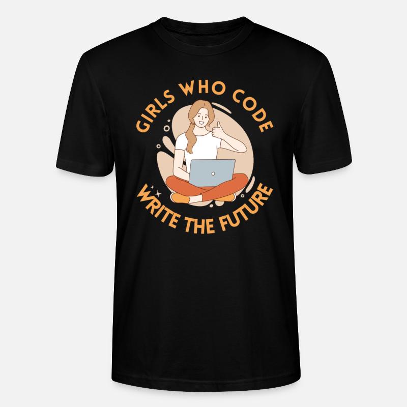 Développeur Coder Programmeur Girl - T-shirt bio CRAFTER Stanley Stella Unisexe - noir