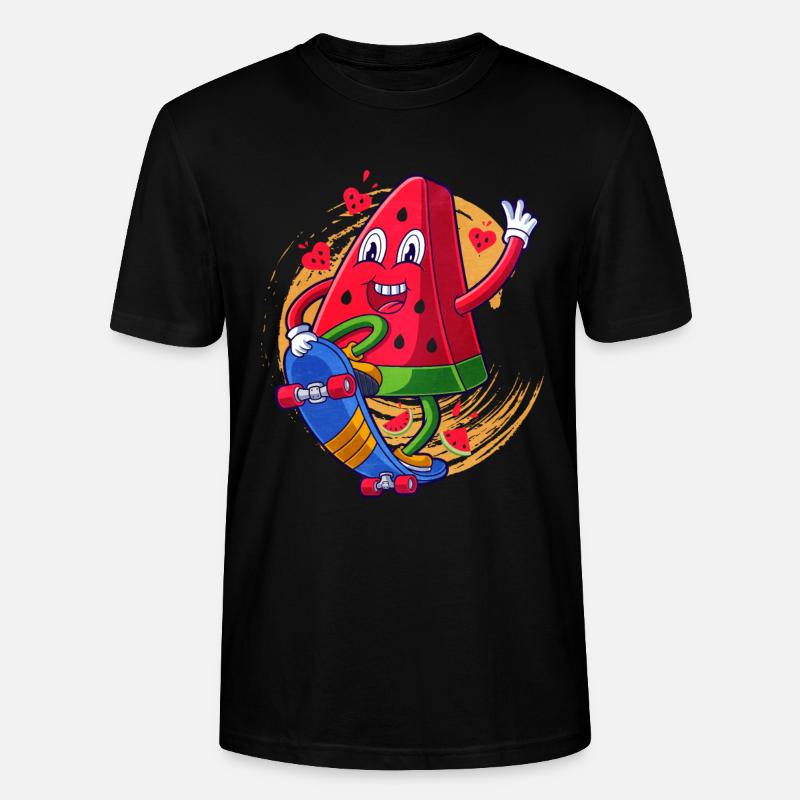 Wassermelone - Stanley/Stella Unisex Bio-T-Shirt CRAFTER - Schwarz