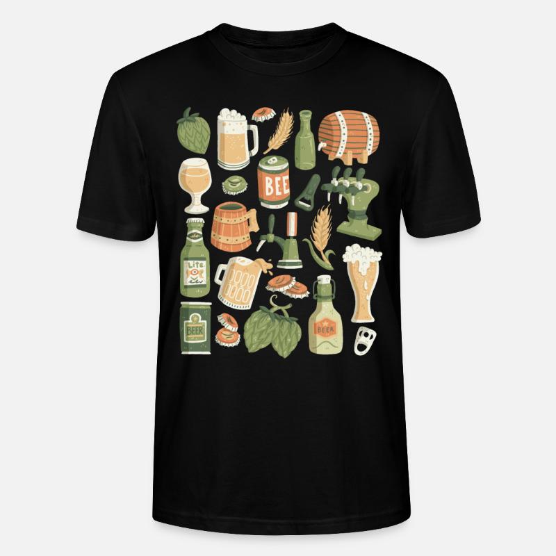Bier - Stanley/Stella Unisex Bio-T-Shirt CRAFTER - Schwarz