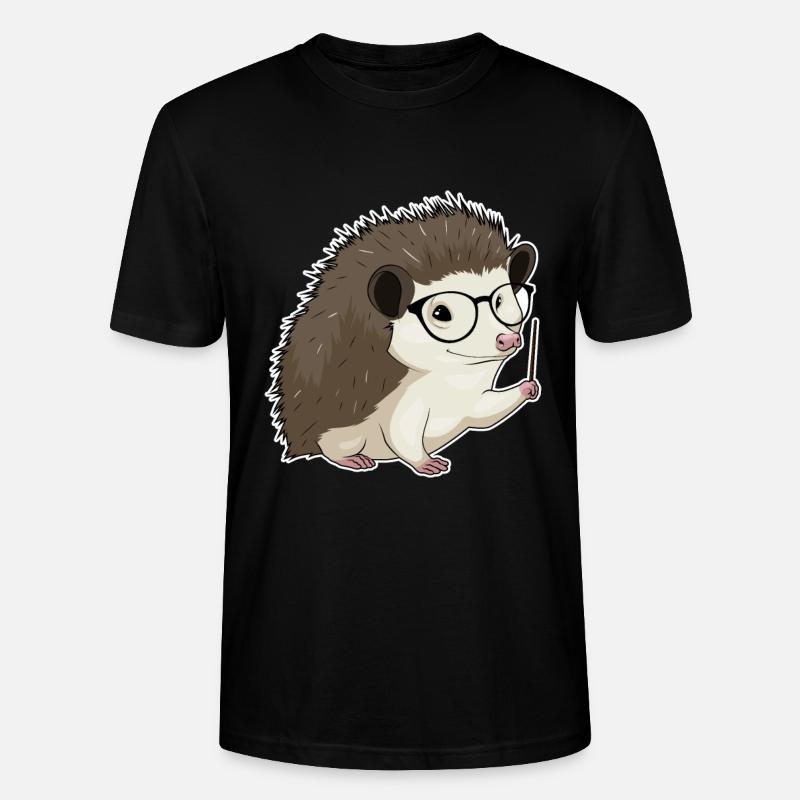 Igel Lehrer Pointer - Stanley/Stella Unisex Bio-T-Shirt CRAFTER - Schwarz