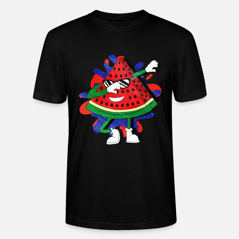 Wassermelone - Stanley/Stella Unisex Bio-T-Shirt CRAFTER - Schwarz
