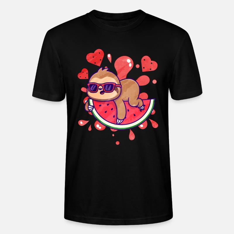 Wassermelone - Stanley/Stella Unisex Bio-T-Shirt CRAFTER - Schwarz