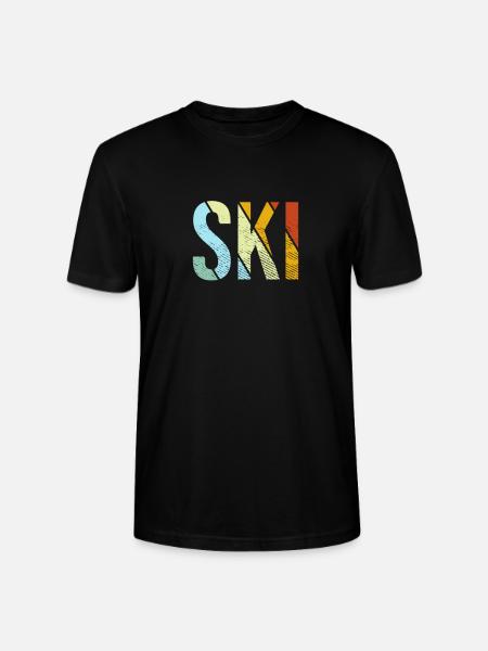 Ski Retro - Stanley/Stella CRAFTER Unisex Organic T-Shirt - black