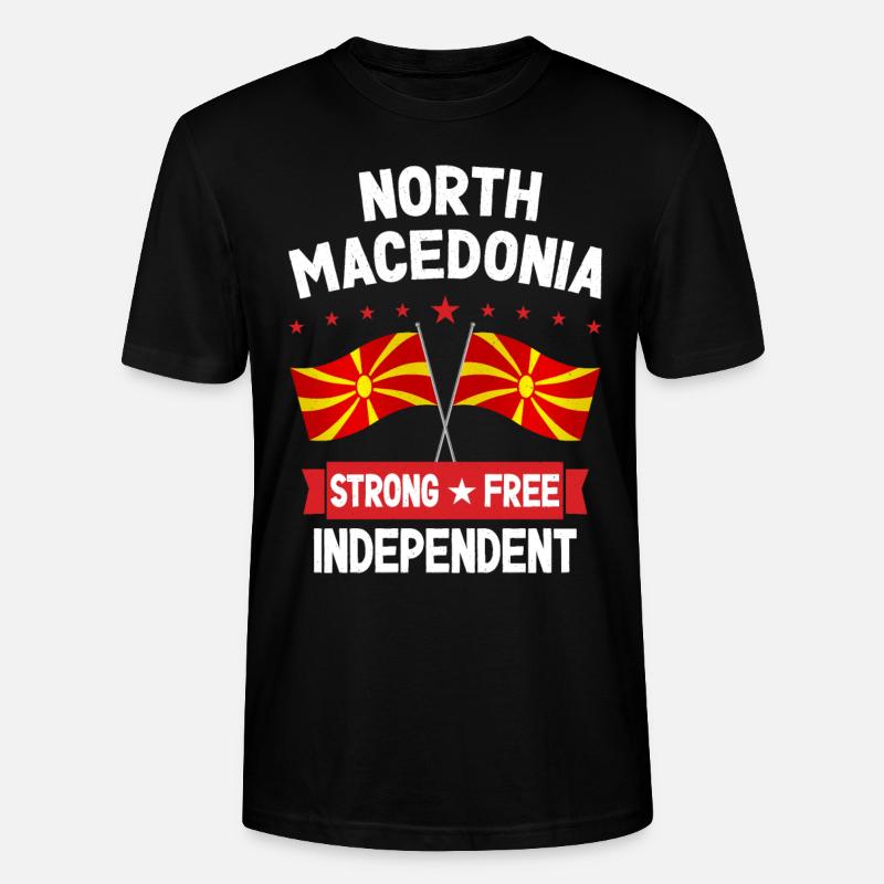 Macédoine du Nord - T-shirt bio CRAFTER Stanley Stella Unisexe - noir