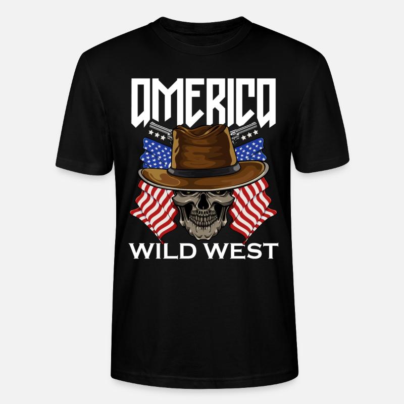 Amérique Far West - T-shirt bio CRAFTER Stanley Stella Unisexe - noir