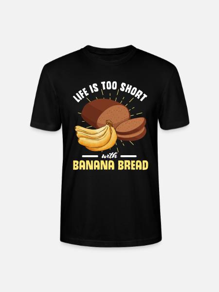 Funny Banana Bread Baking Apparel - Stanley/Stella CRAFTER Unisex Organic T-Shirt - black