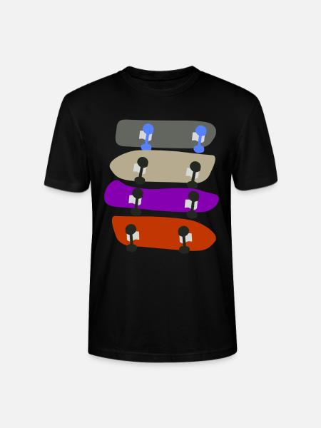 Longboard Skateboard Longboarder - Stanley/Stella CRAFTER Unisex Organic T-Shirt - black