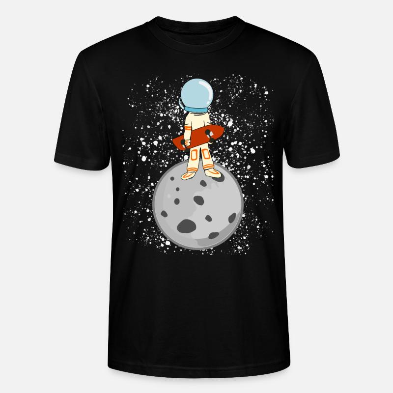 Longboarder Moon Astronaut Longboard - T-shirt bio CRAFTER Stanley Stella Unisexe - noir