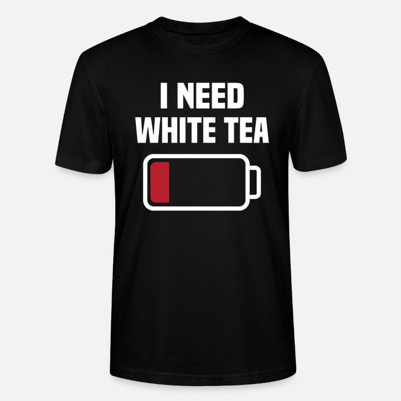 I need white tea - Stanley/Stella CRAFTER Unisex Organic T-Shirt - black