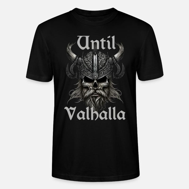 Viking Design - Jusqu’au Valhalla - T-shirt bio CRAFTER Stanley Stella Unisexe - noir