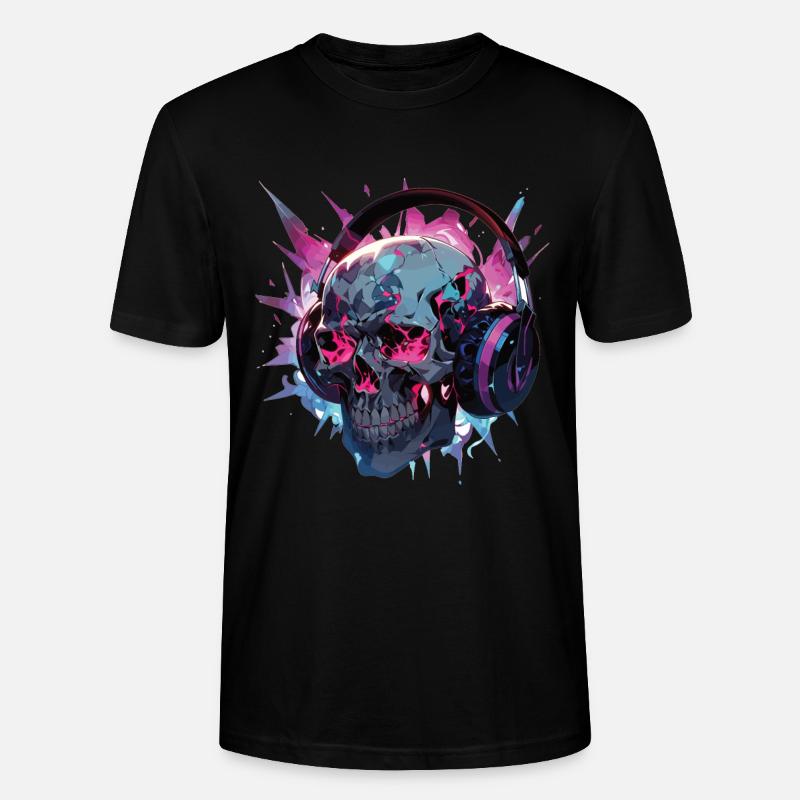 Skull Skull Casque Skull Modern - T-shirt bio CRAFTER Stanley Stella Unisexe - noir