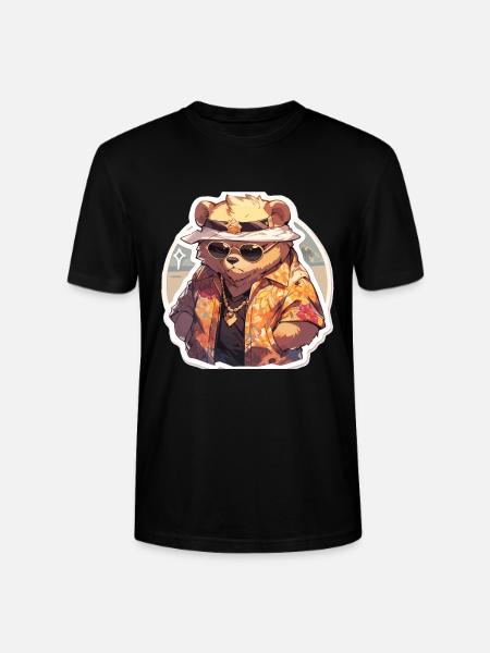Bjørn Bjørne Fedt Bjørn Bjørne Far - Stanley Stella CRAFTER unisex økologisk-T-shirt - sort