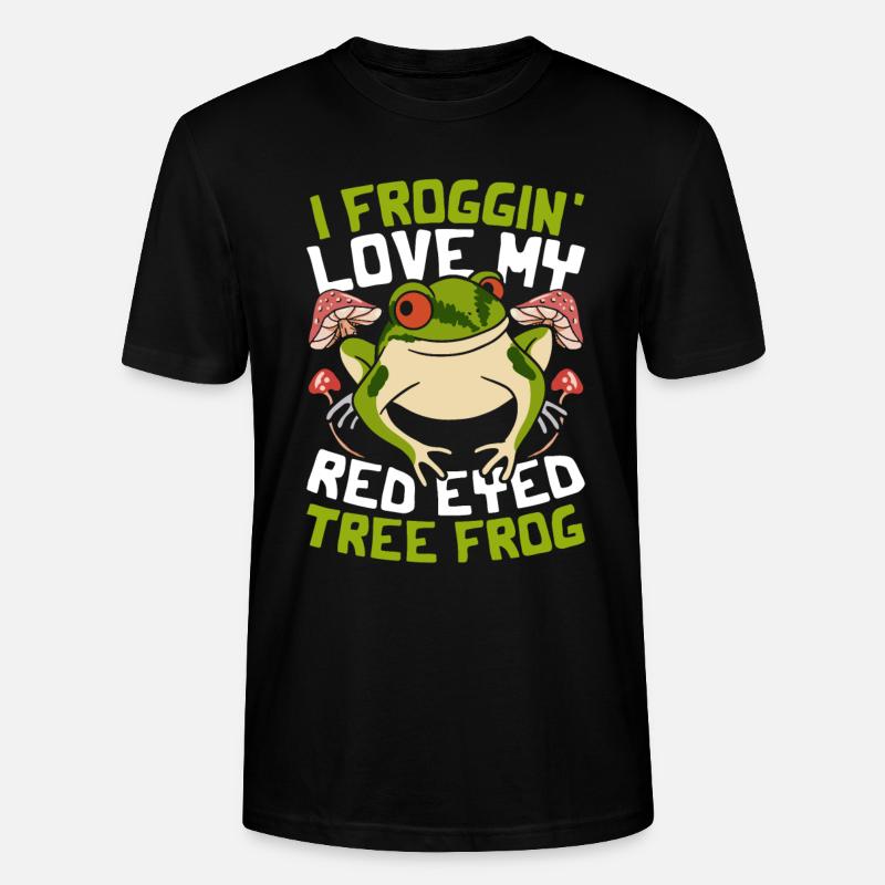 Frosch Rotaugenlaubfrosch - Stanley/Stella Unisex Bio-T-Shirt CRAFTER - Schwarz