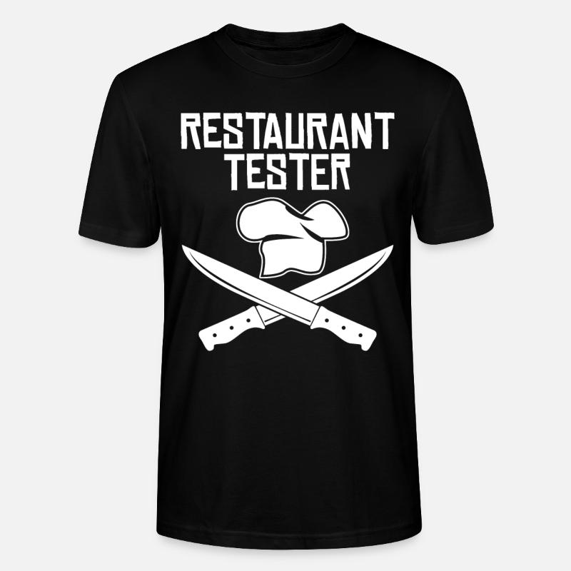 Restaurant Kochmesser Restauranttester - Stanley/Stella Unisex Bio-T-Shirt CRAFTER - Schwarz