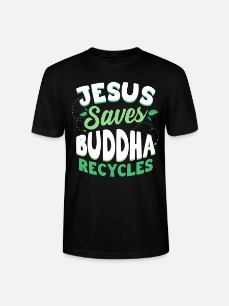 Buddhism Buddhist - Stanley/Stella CRAFTER Unisex Organic T-Shirt - black