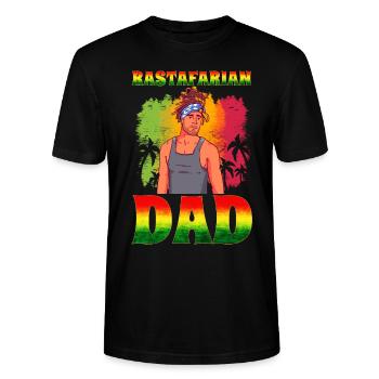 Rastafari Rasta - Stanley/Stella CRAFTER Unisex Organic T-Shirt - black - Front - Alina (178cm) & Michal (187cm)