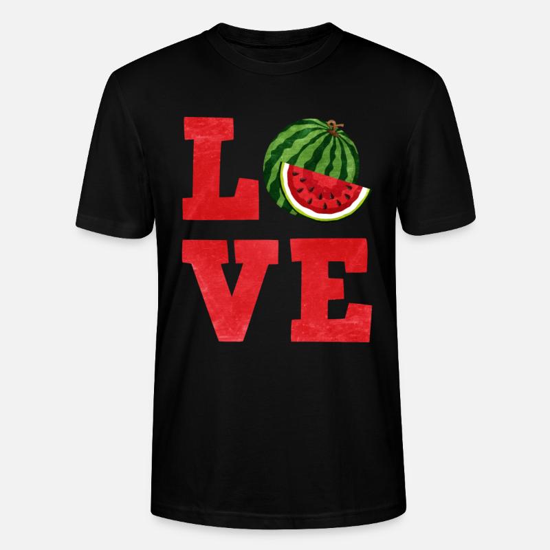 Wassermelone - Stanley/Stella Unisex Bio-T-Shirt CRAFTER - Schwarz