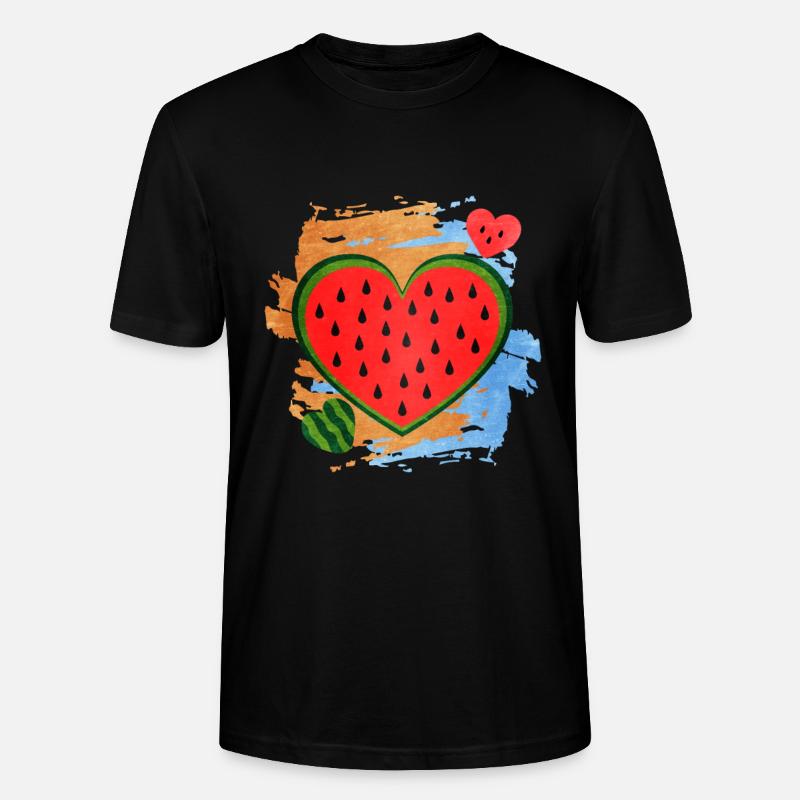 Wassermelone - Stanley/Stella Unisex Bio-T-Shirt CRAFTER - Schwarz