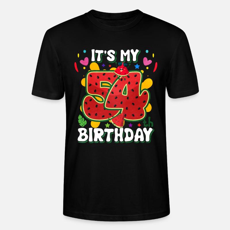 54e anniversaire Pastèque - T-shirt bio CRAFTER Stanley Stella Unisexe - noir