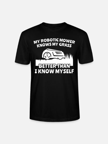 Robotic lawn mower - Stanley/Stella CRAFTER Unisex Organic T-Shirt - black