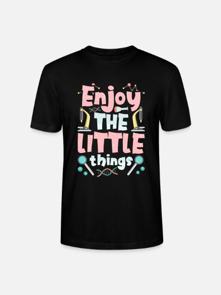 Enjoy the little things Microscopes Microscope - Stanley/Stella CRAFTER Unisex Organic T-Shirt - black