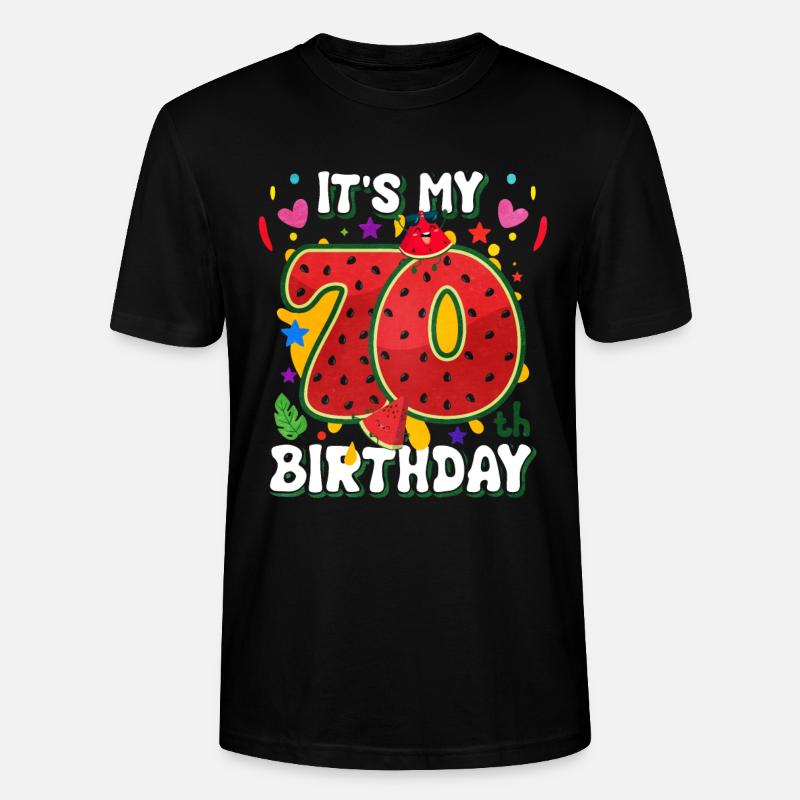 70e anniversaire de la pastèque - T-shirt bio CRAFTER Stanley Stella Unisexe - noir