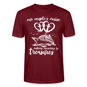 Croisière familiale - T-shirt bio CRAFTER Stanley Stella Unisexe - bordeaux - Devant - Alina (178cm) & Michal (187cm)