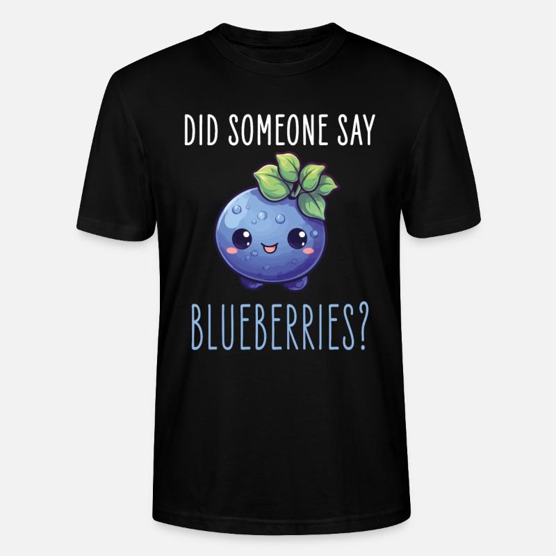 Blaubeere Kawaii - Stanley/Stella Unisex Bio-T-Shirt CRAFTER - Schwarz