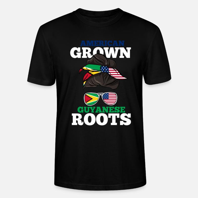Guyana - Stanley/Stella Unisex Bio-T-Shirt CRAFTER - Schwarz