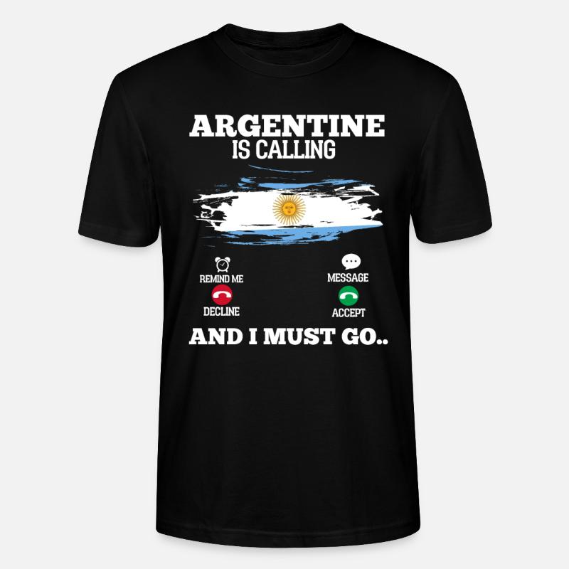 Argentinien - Stanley/Stella Unisex Bio-T-Shirt CRAFTER - Schwarz
