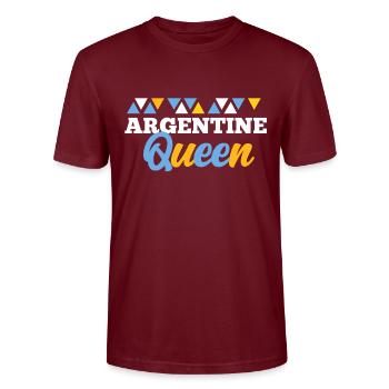 Argentine - T-shirt bio CRAFTER Stanley Stella Unisexe - bordeaux - Devant - Alina (178cm) & Michal (187cm)
