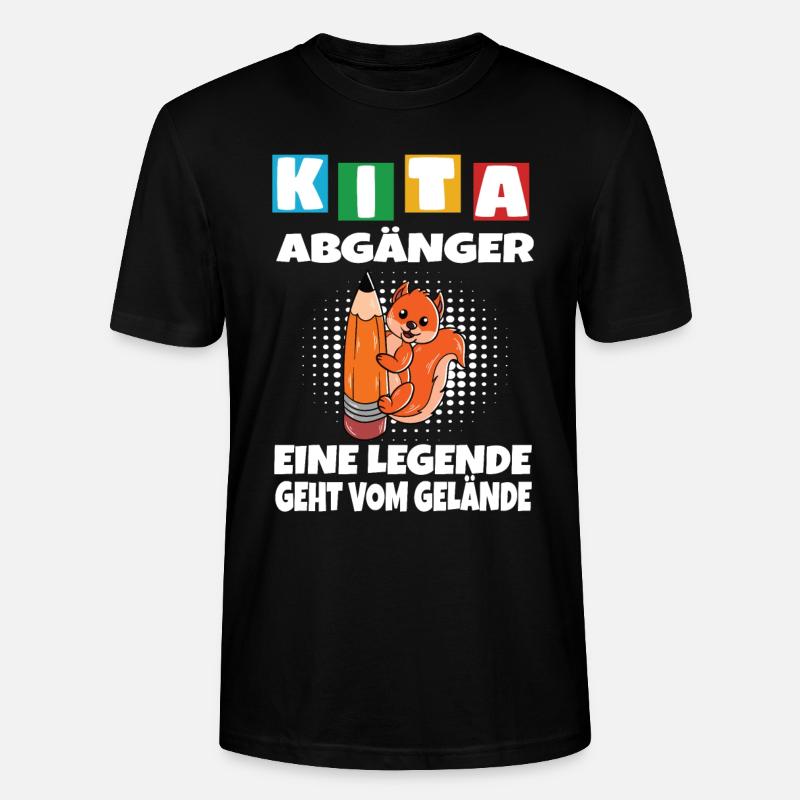 Kindergarten Abgänger Schulanfang Einschulung - Stanley/Stella Unisex Bio-T-Shirt CRAFTER - Schwarz