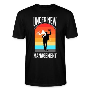 Sous la nouvelle direction - T-shirt bio CRAFTER Stanley Stella Unisexe - noir - Devant - Alina (178cm) & Michal (187cm)