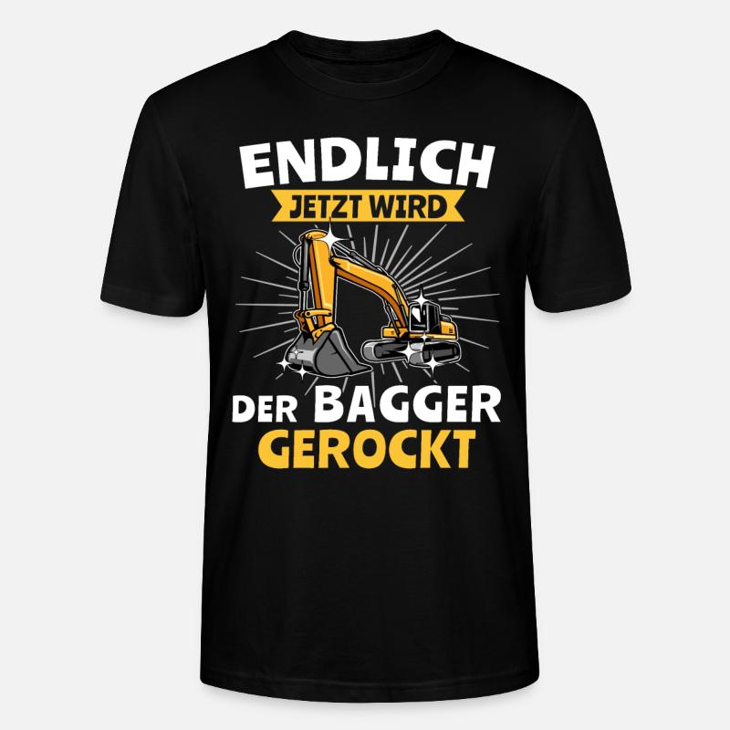 Bagger Baggerfahrer - Stanley/Stella Unisex Bio-T-Shirt CRAFTER - Schwarz