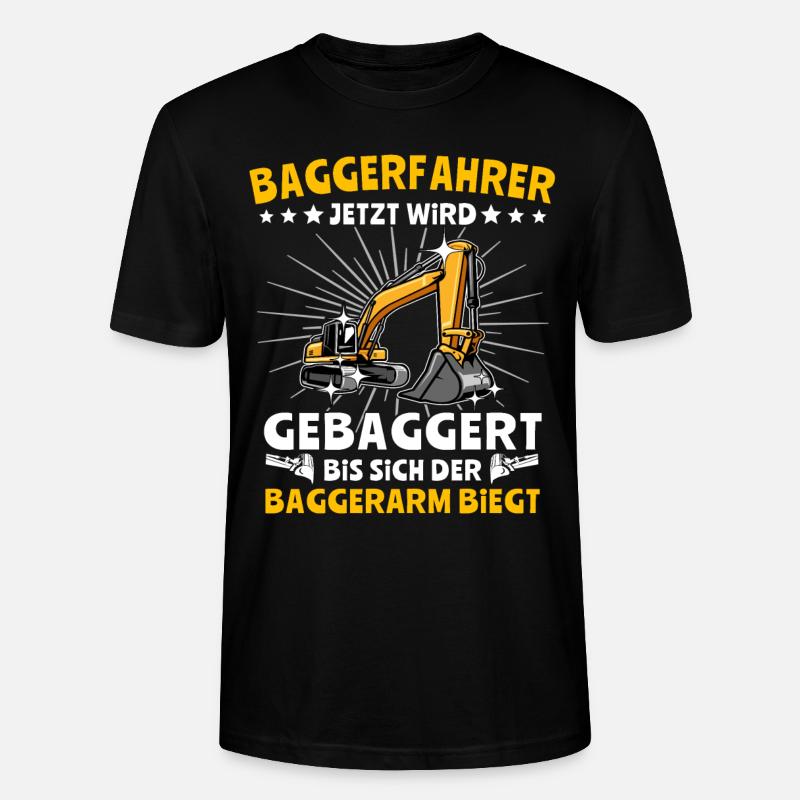 Bagger Baggerfahrer - Stanley/Stella Unisex Bio-T-Shirt CRAFTER - Schwarz