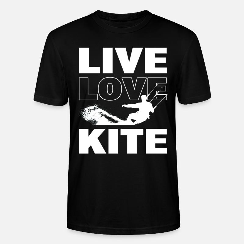 Kitesurf Kite Flyer - T-shirt bio CRAFTER Stanley Stella Unisexe - noir