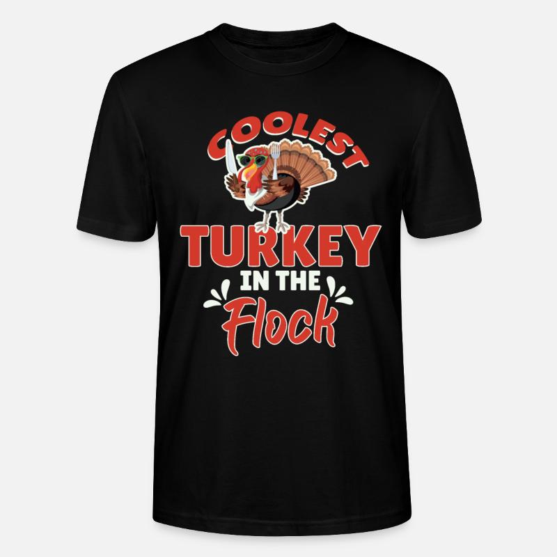Coolest Turkey In The Flock - Stanley/Stella Unisex Bio-T-Shirt CRAFTER - Schwarz