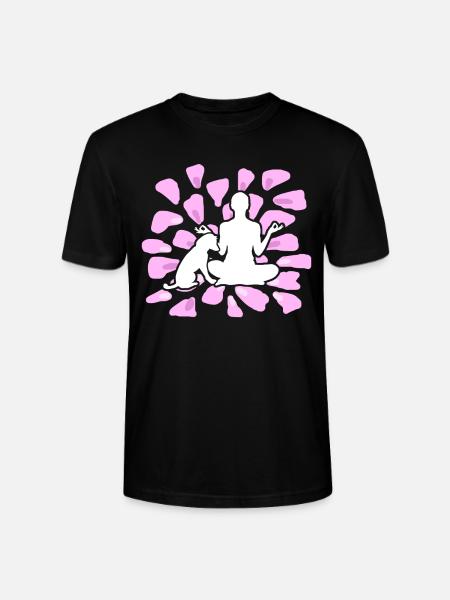 Yoga Dog Meditation Dogs - Stanley/Stella CRAFTER Unisex Organic T-Shirt - black