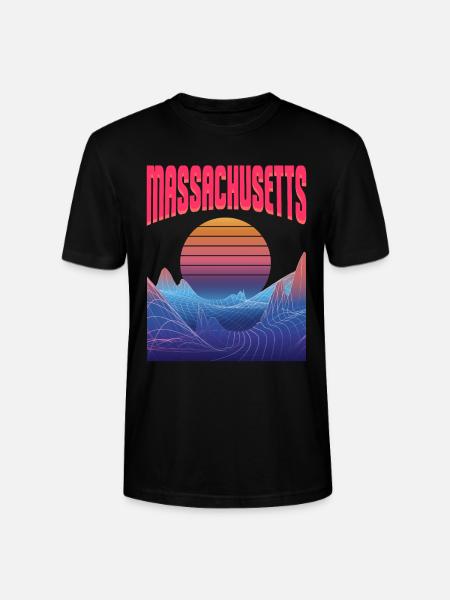 Massachusetts - Stanley/Stella CRAFTER Unisex Organic T-Shirt - black