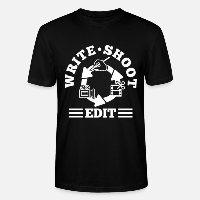 Write Shoot Edit Repeat - Stanley/Stella Unisex Bio-T-Shirt CRAFTER - Schwarz