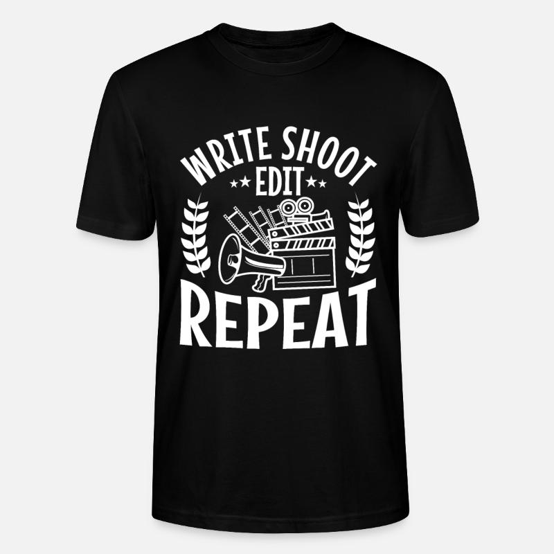 Write Shoot Edit Repeat - Stanley/Stella CRAFTER Unisex Organic T-Shirt - black
