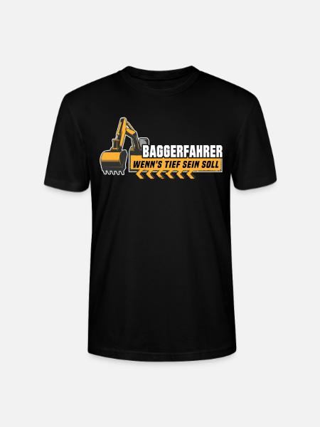 Baggerfahrer Bagger - Stanley/Stella Unisex Bio-T-Shirt CRAFTER - Schwarz