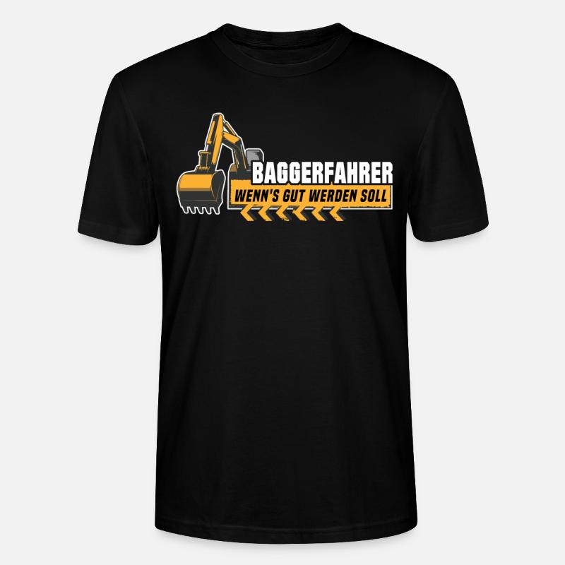 Baggerfahrer Bagger - Stanley/Stella Unisex Bio-T-Shirt CRAFTER - Schwarz