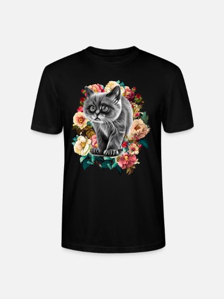 Fleurs de chat - T-shirt bio CRAFTER Stanley Stella Unisexe - noir