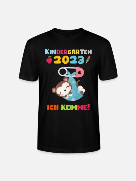 Kindergarten 2023 Ich Komme Mädchen Kita Geschenk - Stanley/Stella Unisex Bio-T-Shirt CRAFTER - Schwarz