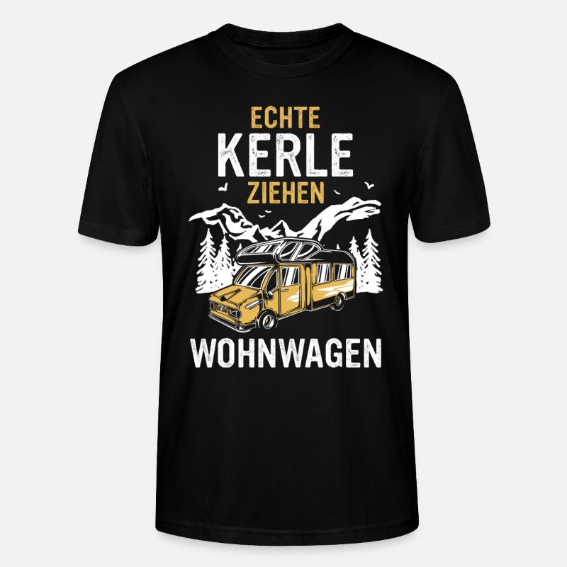 Camping Wohnwagen Camper - Stanley/Stella Unisex Bio-T-Shirt CRAFTER - Schwarz