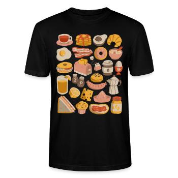 Frühstück & Brunch - Stanley/Stella Unisex Bio-T-Shirt CRAFTER - Schwarz - Vorne - Alina (178cm) & Michal (187cm)