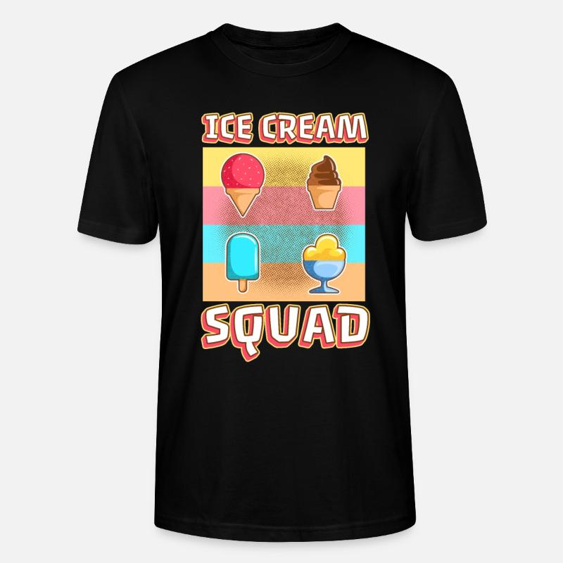 Escouade de crème glacée - T-shirt bio CRAFTER Stanley Stella Unisexe - noir