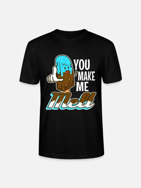 You make me melt, Eiscreme - Stanley/Stella Unisex Bio-T-Shirt CRAFTER - Schwarz