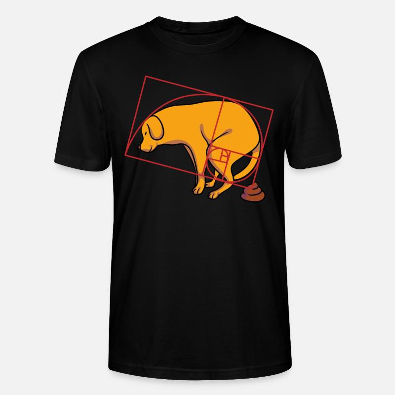 Fibonacci Goldener Schnitt Hund Meme - Stanley/Stella Unisex Bio-T-Shirt CRAFTER - Schwarz